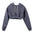 Women Solid Crop Top Hoodie
