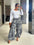 Women Camouflage Wide-Leg Jeans