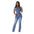 American Washed Denim Jumpsuit Flared Pants