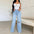 Ripped High Waist Denim Jeans