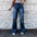 Vintage Ripped Boot Cut Jeans