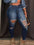 Women Distressed Skinny Jeans with Pockets