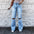 Vintage Ripped Boot Cut Jeans