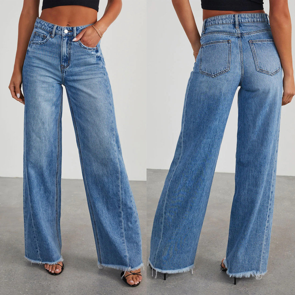 Loose Wide Leg Denim Jeans