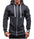 New Men Solid Color Zippered Jacket