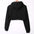 Women Solid Crop Top Hoodie