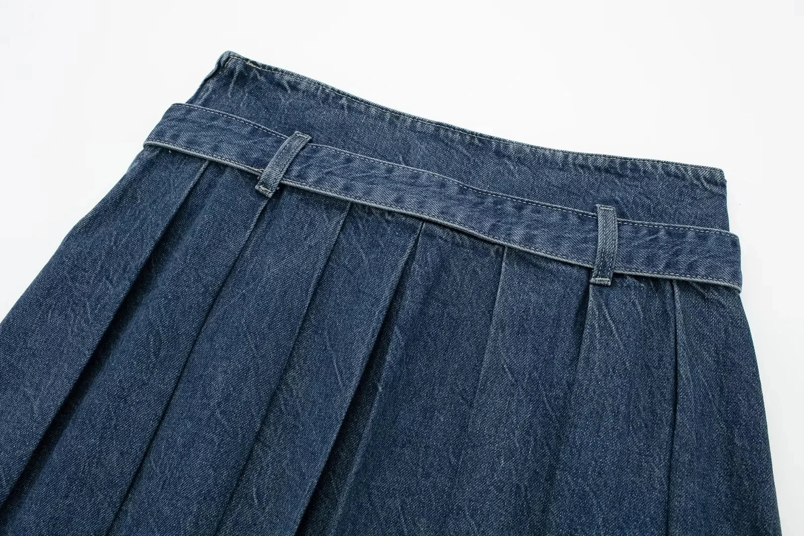Woman Blue Jeans Mini Skirt