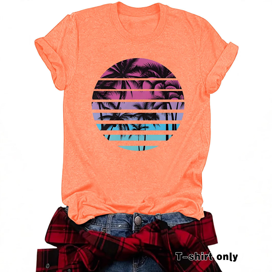 Beach With Coconut Trees T-shirt