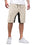 New style men's Overalls Drawstring Color Block Casual Shorts