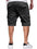 New style men's Overalls Drawstring Color Block Casual Shorts