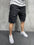 Street Solid Color Cargo Shorts