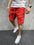 Street Solid Color Cargo Shorts