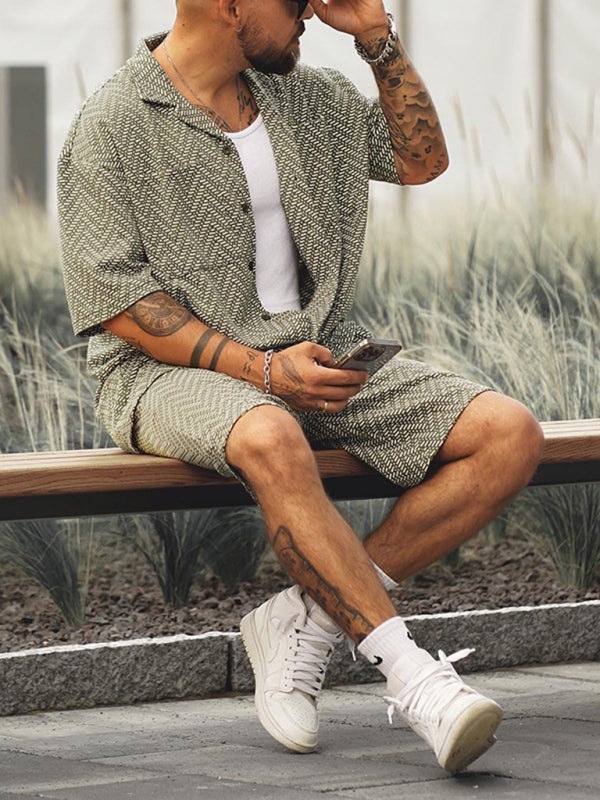Men's Short -sleeved shirt and  Shorts set