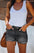 Women's Casual Washed And Torn Denim Shorts