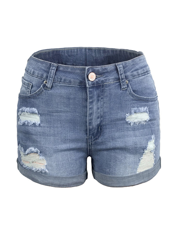 Women's Stretch Mid Rise Denim Shorts