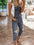 Double Shoulder Denim Jumpsuit