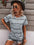 Round Neck Flower T-Shirt