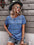 Round Neck Flower T-Shirt