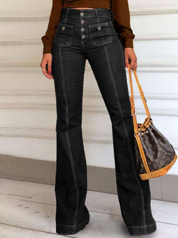 Women's High Waist Flared Jeans