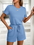 Casual solid color short two-piece set