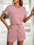 Casual solid color short two-piece set