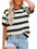 Women's Colorful Large Striped Loose T-shirt