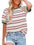 Women's Colorful Large Striped Loose T-shirt