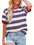 Women's Colorful Large Striped Loose T-shirt