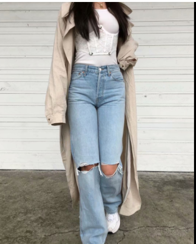 Women's Ripped Fit Jeans