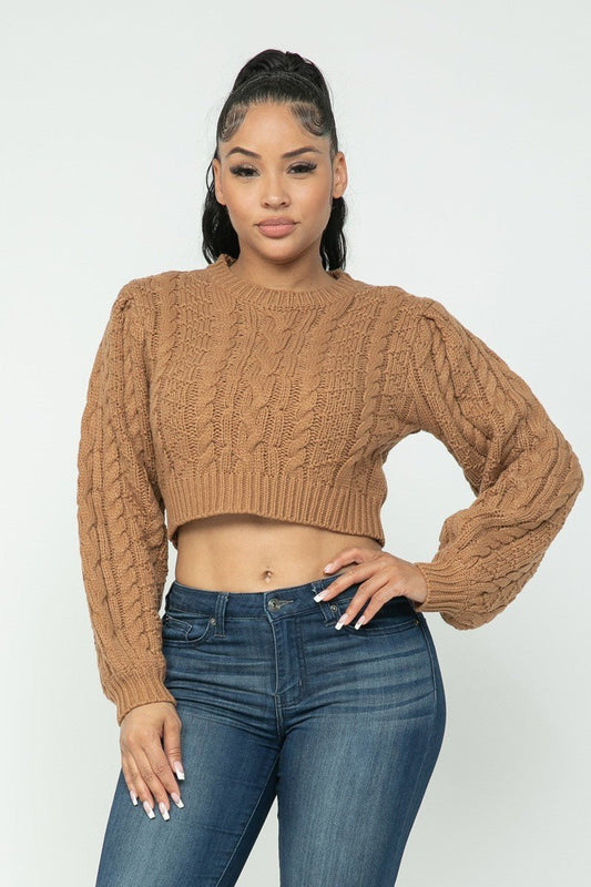 Crop Top Sweater - Talk to the tee store