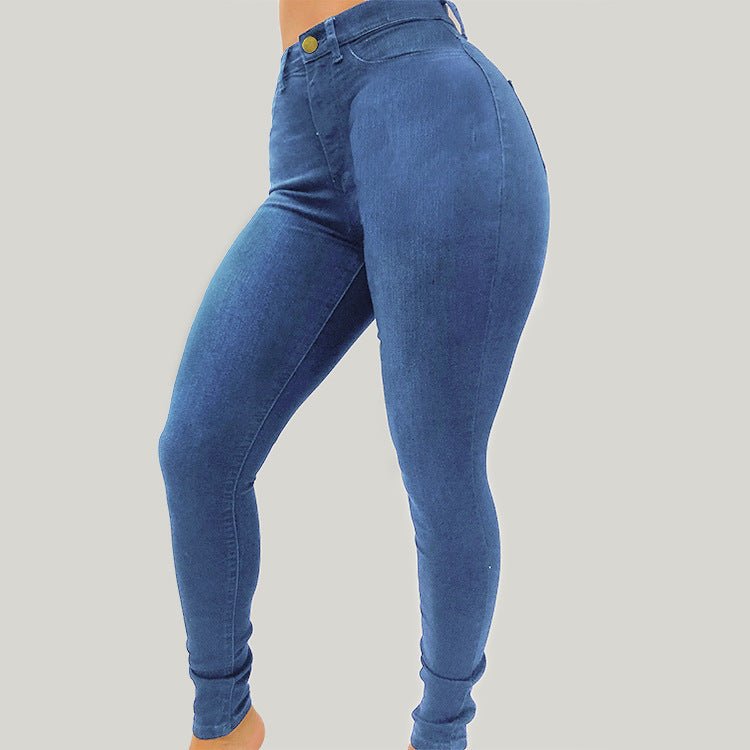 High Waist Slim-Fitted Jeans - Talk to the tee store