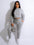 Women's Solid Color Casual Sweatshirt Two-piece