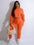 Women's Solid Color Casual Sweatshirt Two-piece