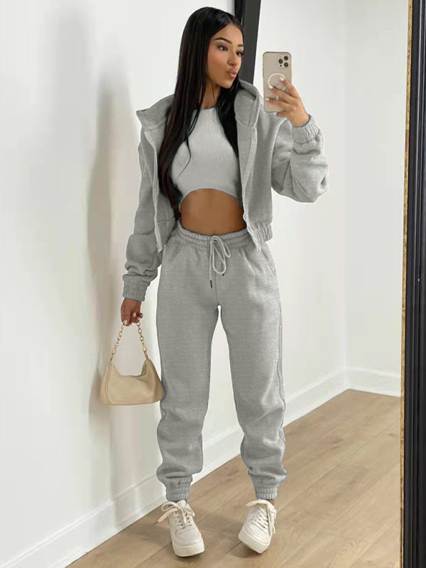 Women's Sports Fleece Three-piece Suit