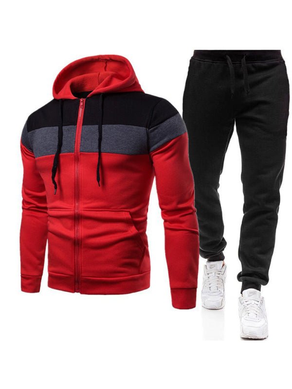 Men's Color Block Hooded Set - Talk to the tee store