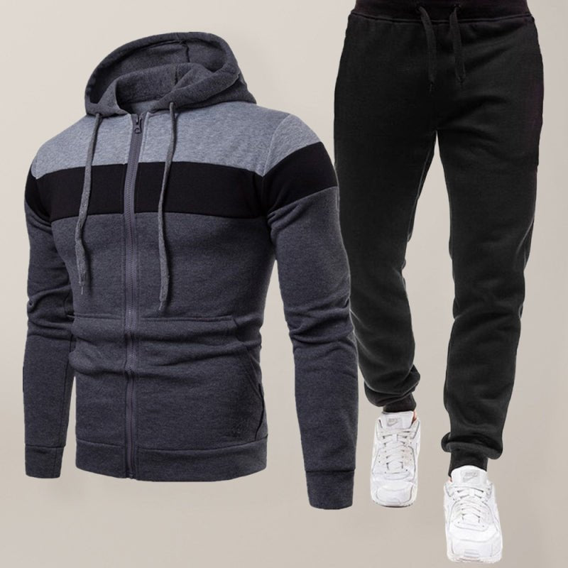 Men's Color Block Hooded Set - Talk to the tee store
