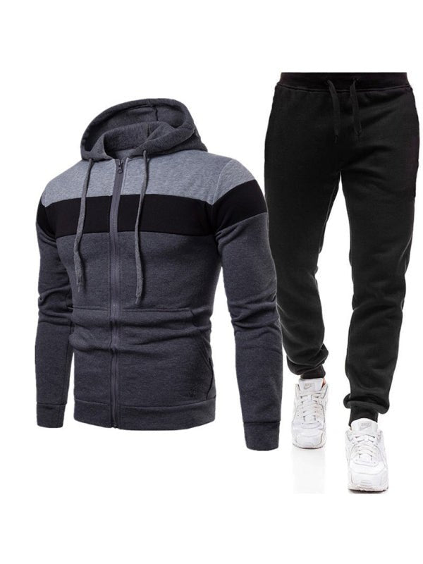 Men's Color Block Hooded Set - Talk to the tee store