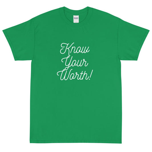 Men's Know Your Worth! Short Sleeve T-Shirt - Talk to the tee store