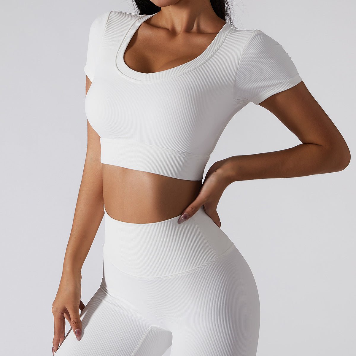 New Yoga Short Sleeved Sports Top - Talk to the tee store