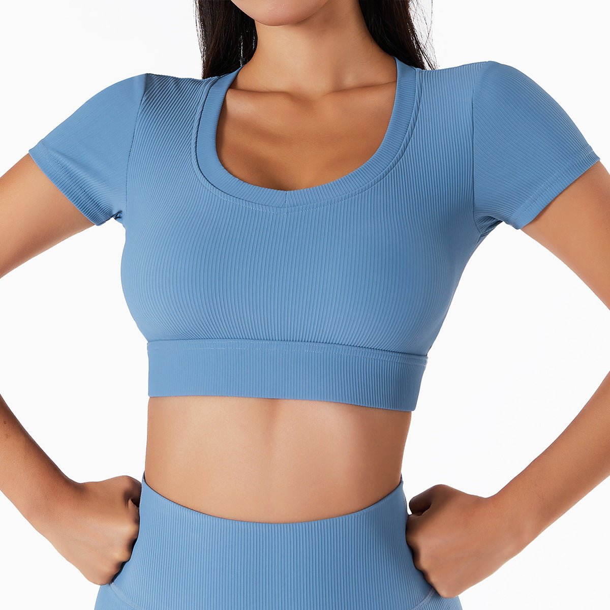 New Yoga Short Sleeved Sports Top - Talk to the tee store