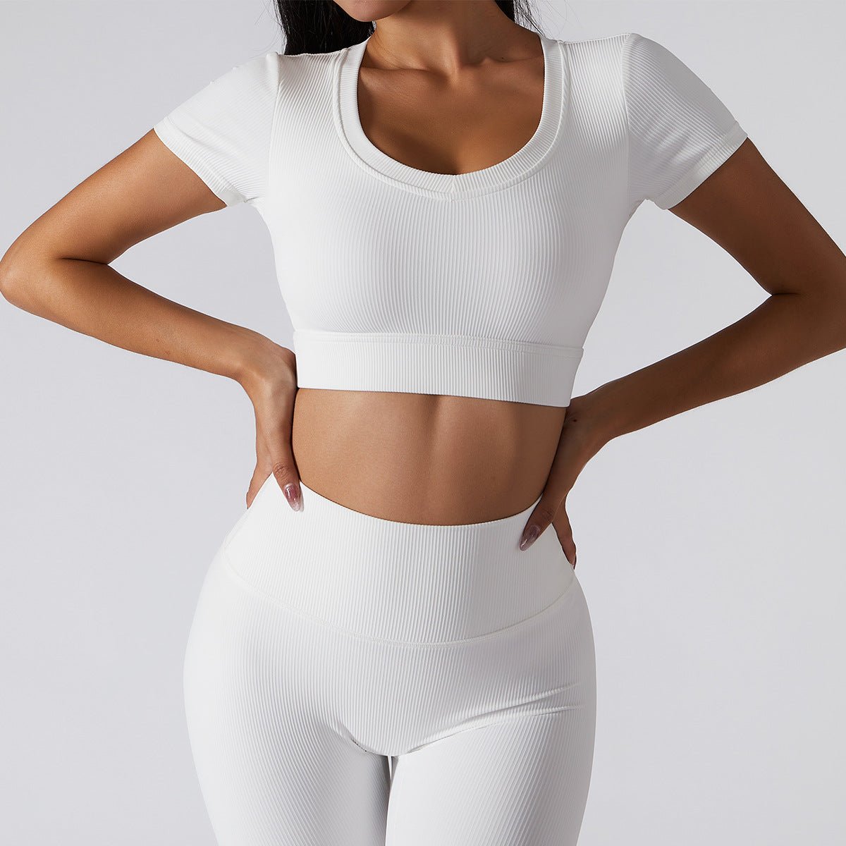 New Yoga Short Sleeved Sports Top - Talk to the tee store