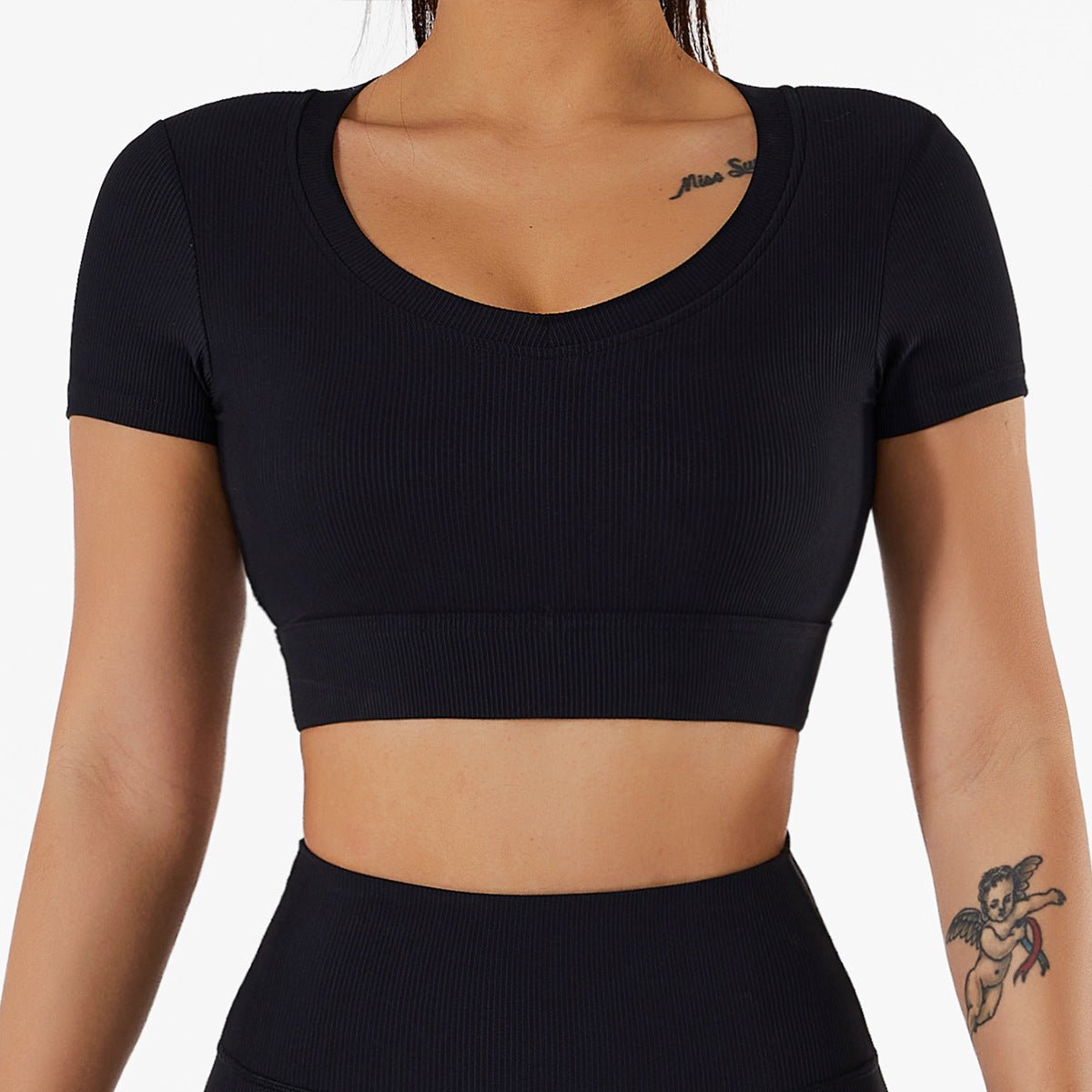 New Yoga Short Sleeved Sports Top - Talk to the tee store