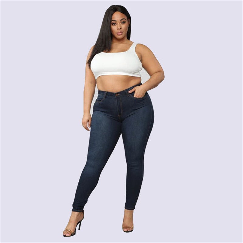 Plus Size High Waist Denim Jeans - Talk to the tee store