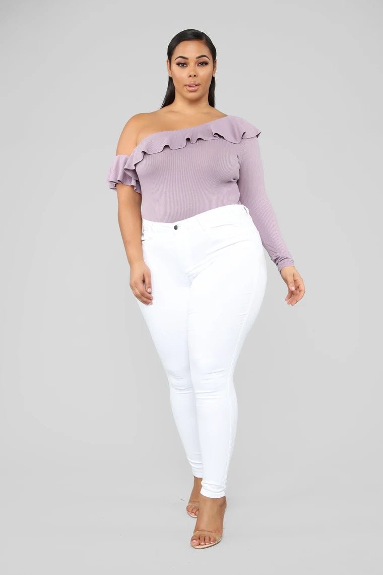 Plus Size High Waist Denim Jeans - Talk to the tee store