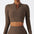 Stand Collar Zipper Long-Sleeved Yoga Set - Talk to the tee store