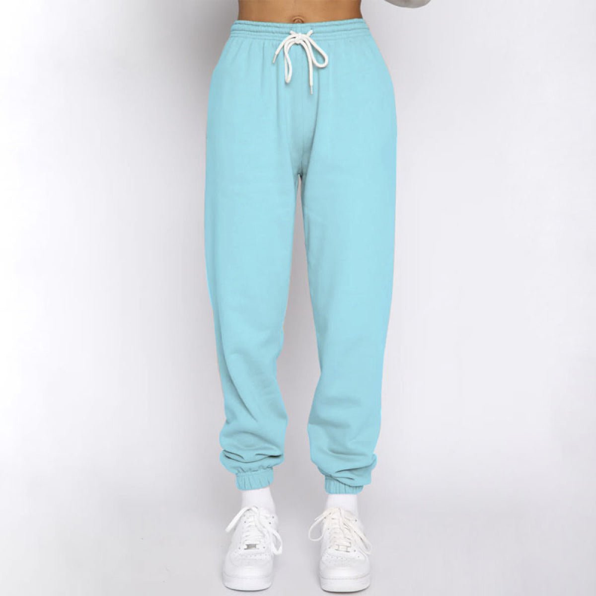 Stand-Up Collar Zipper Pullover Long-Sleeved Sweatshirts & Tie Pants Sets - Talk to the tee store