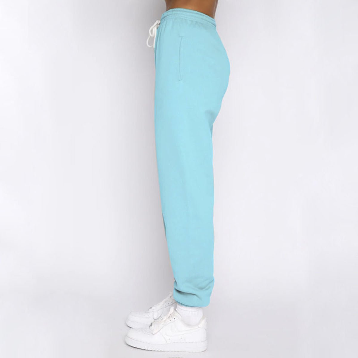 Stand-Up Collar Zipper Pullover Long-Sleeved Sweatshirts & Tie Pants Sets - Talk to the tee store