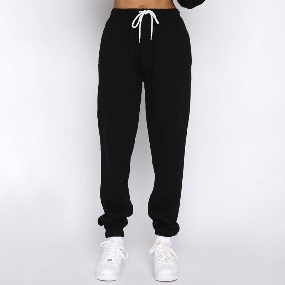 Stand-Up Collar Zipper Pullover Long-Sleeved Sweatshirts & Tie Pants Sets - Talk to the tee store