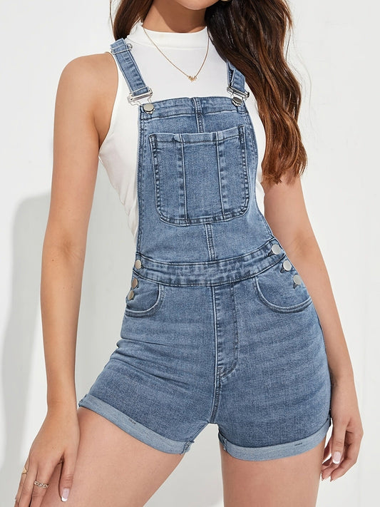 Streetwear Solid Color Overalls - Talk to the tee store