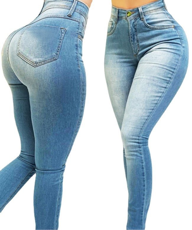Washed Fitted Jeans - Talk to the tee store